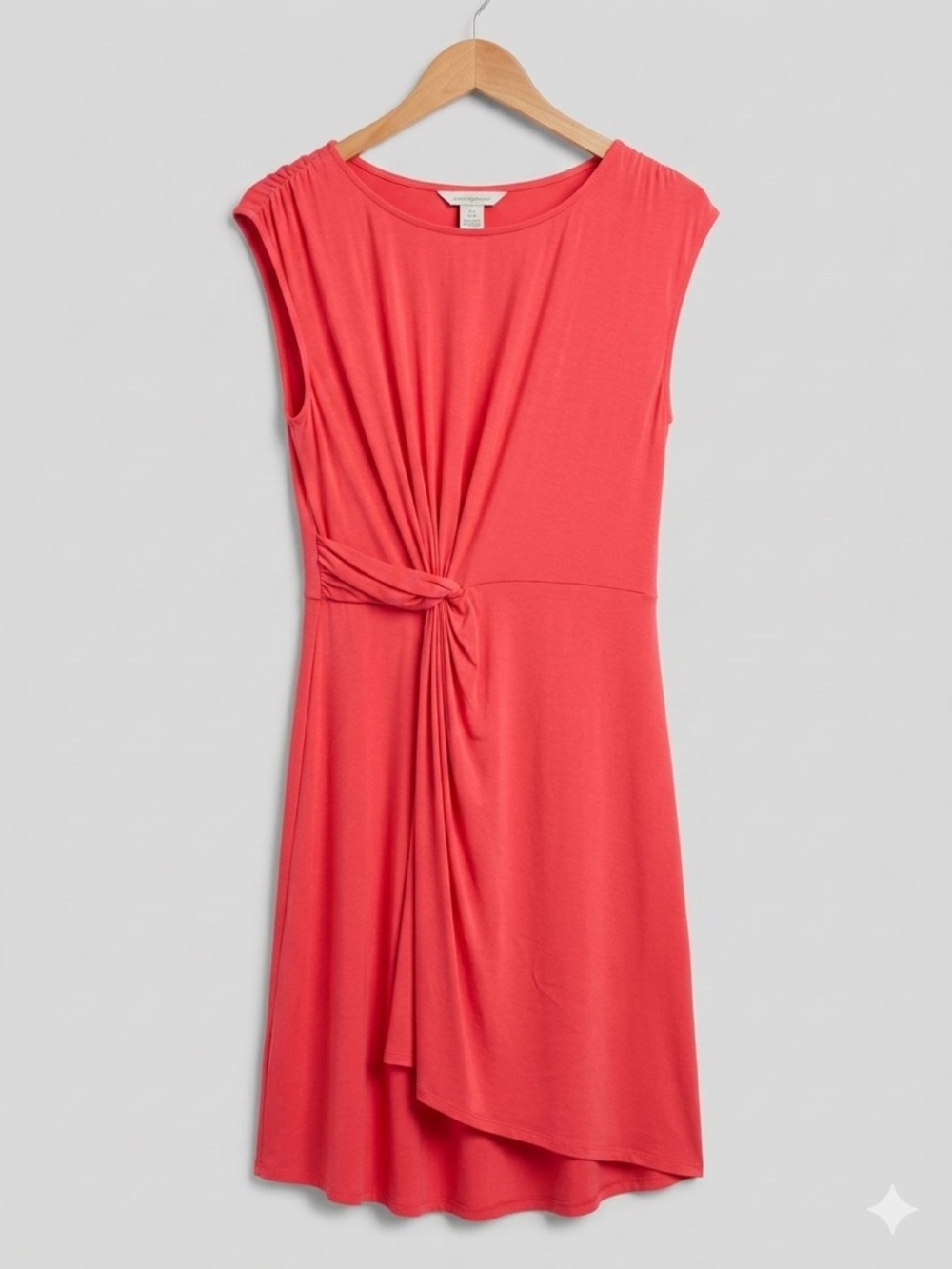 Tommy Bahama Sleeveless Coral Twist-Front Dress